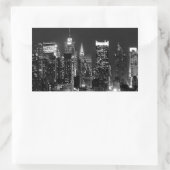 New York City Night Rechteckiger Aufkleber (Tasche)