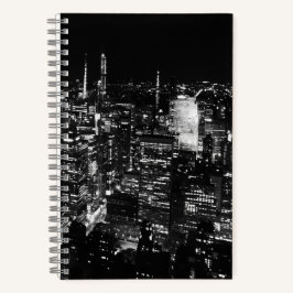New York City Night Sky Foto Spiral Notebook Notizblock