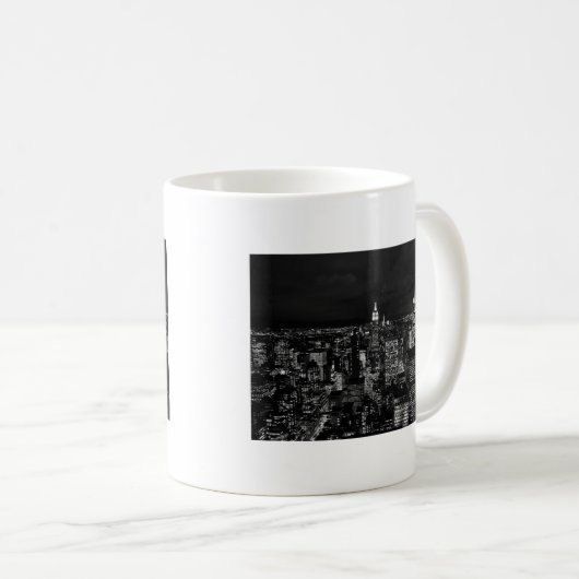 New York City Night Skyline Kaffeetasse (VorderseiteRechts)