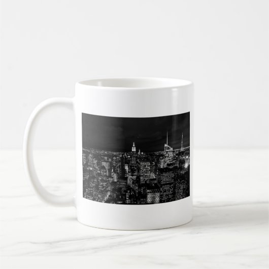 New York City Night Skyline Kaffeetasse (Links)
