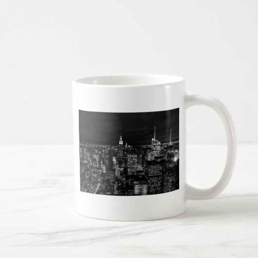 New York City Night Skyline Kaffeetasse (Rechts)