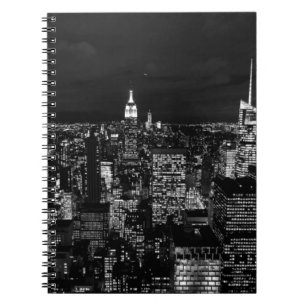 New York City Night Skyline Notizblock