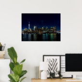 New York City Night Skyline Poster (Heimbüro)