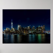 New York City Night Skyline Poster (Vorne)