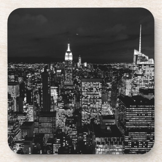 New York City Night Skyline Untersetzer (Vorderseite)