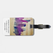 New York City, NY | Aquarell-Stadt-Skyline Gepäckanhänger (Rückseite horizontal)