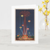 New York City, NY - Fallschirmabsprung an der Welt Karte (Gelbe Blume)