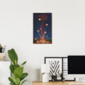 New York City, NY - Fallschirmspringen auf der Wel Poster (Heimbüro)