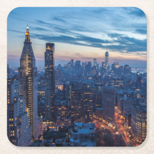 New York City, NY, USA Rechteckiger Pappuntersetzer
