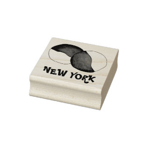 New York City NYC Black and White Cookie Briefmark Gummistempel