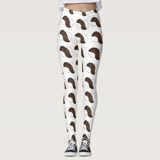 New York City NYC Black and White Cookie Leggings (Vorderseite)