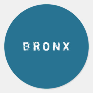 New York City Nyc Bronx Retro Clic Schwarz Wert  Runder Aufkleber