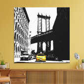 New York City Nyc Brooklyn Bridge Yellow Taxi Leinwanddruck (Insitu (Wohnzimmer))