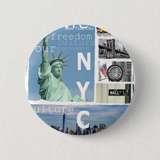 New York City Nyc Button (Vorderseite)