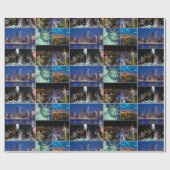 New York City NYC Collage Foto City City Geschenkpapier (Flach)