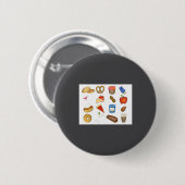New York City Nyc Essen Zza Bagel Steak _1  Button (Vorne & Hinten)