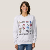New York City NYC Foods Feinschmecker Sweatshirt (Vorne ganz)