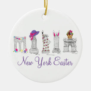 New York City NYC Happy Osterparade Sehenswürdigke Keramikornament