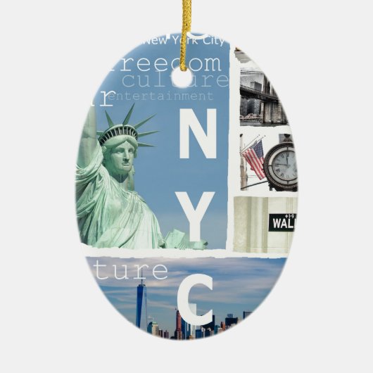 New York City Nyc Keramik Ornament (Vorne)