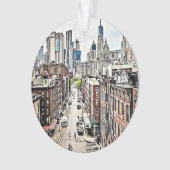 New York City NYC Manhattan Weihnachten Ornament (Vorderseite)
