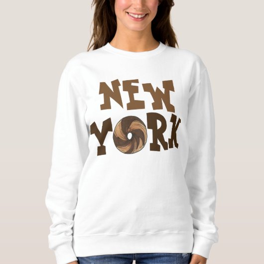 New York City NYC Marble Rye Bagel Sweatshirt (Vorderseite)