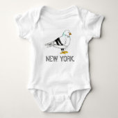 New York City NYC Pigeon Bird Baby Strampler (Vorderseite)