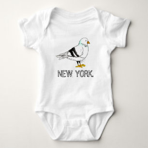 New York City NYC Pigeon Bird Baby Strampler