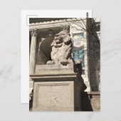New York City NYC Public Library Lion Statue Postkarte (Vorne/Hinten)