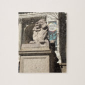 New York City NYC Public Library Lion Statue Puzzle (Vertikal)