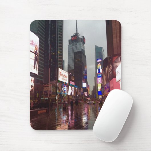 New York City NYC Rainy Times Square Foto Mousepad (Mit Mouse)