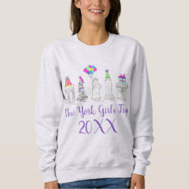 New York City NYC Sehenswürdigkeiten Geburtstagspa Sweatshirt