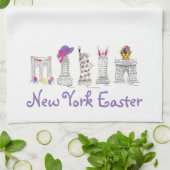 New York City NYC Sehenswürdigkeiten Osterparade Geschirrtuch (Gefaltet)