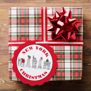 New York City NYC Sehenswürdigkeiten Weihnachtsfei Ornament Karte