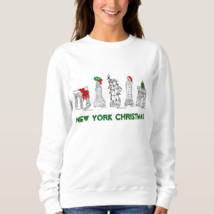 New York City NYC Sehenswürdigkeiten Weihnachtsfei Sweatshirt