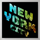 New York City NYC Skyline Downtown Manhattan Metro Poster (Vorne)