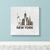 New York City | NYC Skyline Leinwanddruck (Insitu (Holzboden))