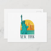 New York City, NYC Skyline Postkarte (Vorne/Hinten)