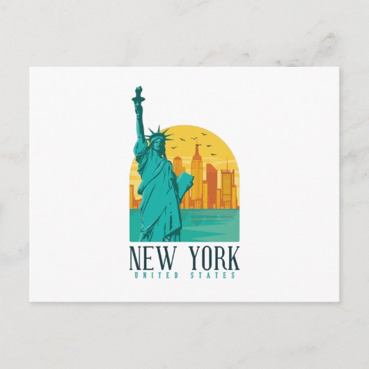 New York City, NYC Skyline Postkarte (Vorderseite)