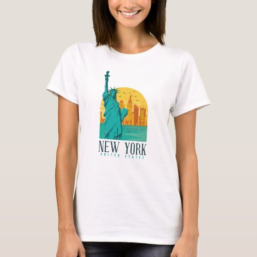 New York City, NYC Skyline T-Shirt (Vorderseite)