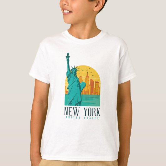 New York City, NYC Skyline T-Shirt (Vorderseite)
