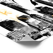 New York City nyc Statue of Liberty Pop Art Poster (Ecke)