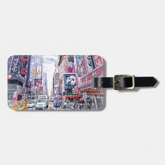 New York City NYC Travel Customizable Name Gepäckanhänger (Vorderseite horizontal)