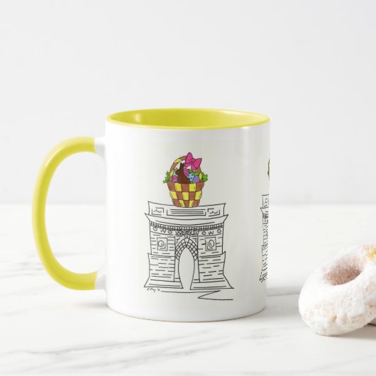 New York City NYC Washington Square Araster Tasse (Mit Donut)