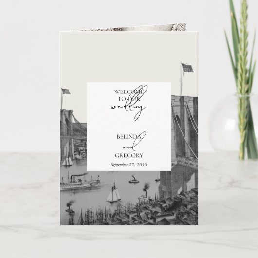 New York City NYC Wedding Order of Service Programm (Vorderseite)