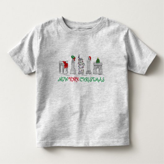 New York City NYC Weihnachts-Sehenswürdigkeiten We Kleinkind T-shirt (Vorderseite)