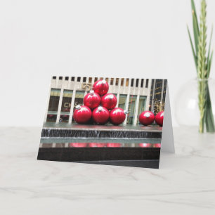 New York City NYC Weihnachtsdekorationen Sechste A Feiertagskarte