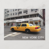 New York City NYC Yellow Checkered Taxi Car Car Ca Postkarte (Vorderseite)