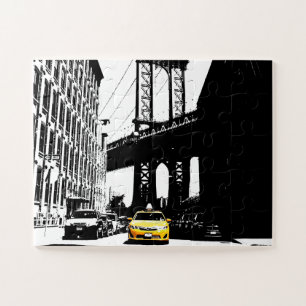New York City Nyc Yellow Taxi Brooklyn Bridge Puzzle