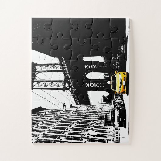 New York City Nyc Yellow Taxi Brooklyn Bridge Puzzle (Vertikal)
