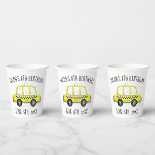 New York City NYC Yellow Taxi Cab Birthday Party Pappbecher